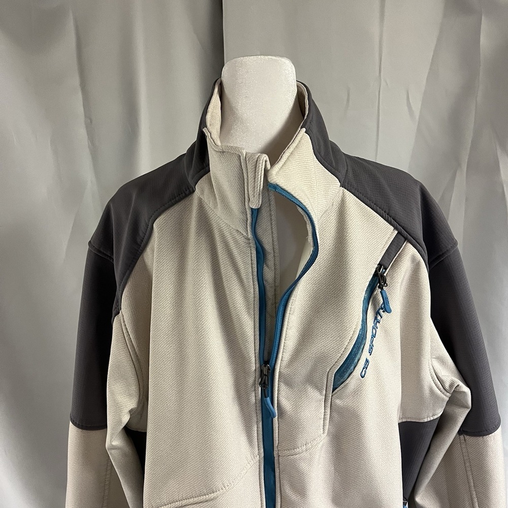 CB Sports Cream With Teal Accent 2XL Ski Snow Fleece Jacket‎ Skiing Snowboard